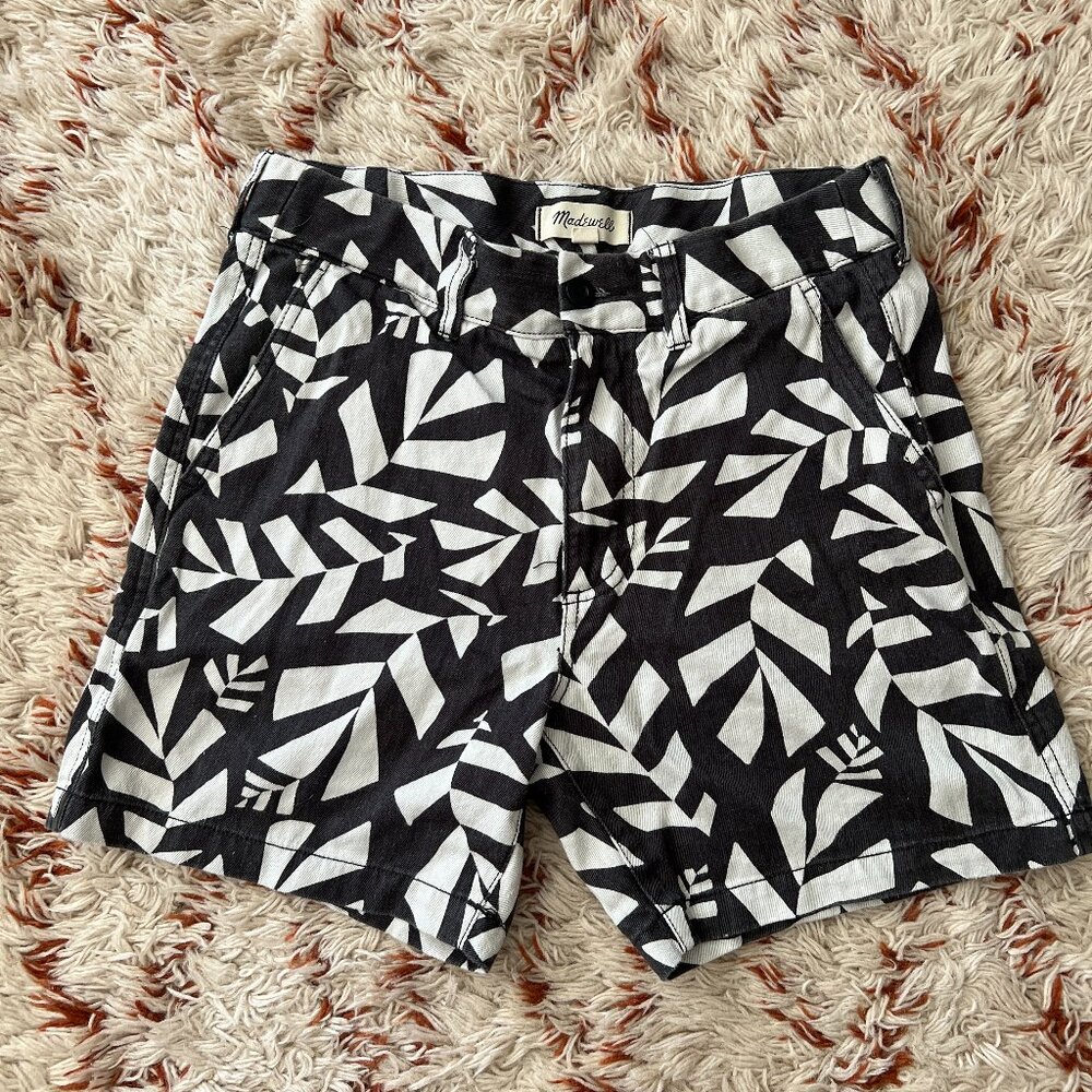 Madewell Hemp-Cotton Printed Shorts / SM / Thunder Cloud